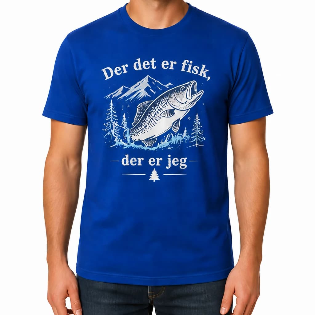 T-skjorte til sportsfiskeren som følger fisken