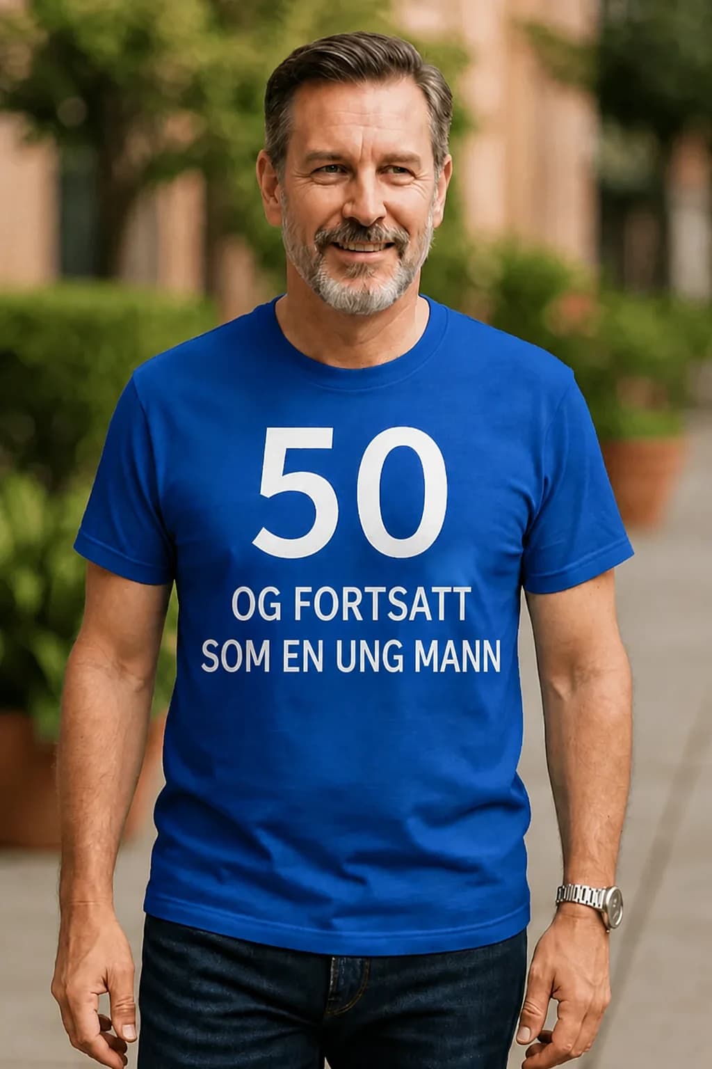 T-skjorte 50 år «Fortsatt som en ung mann»