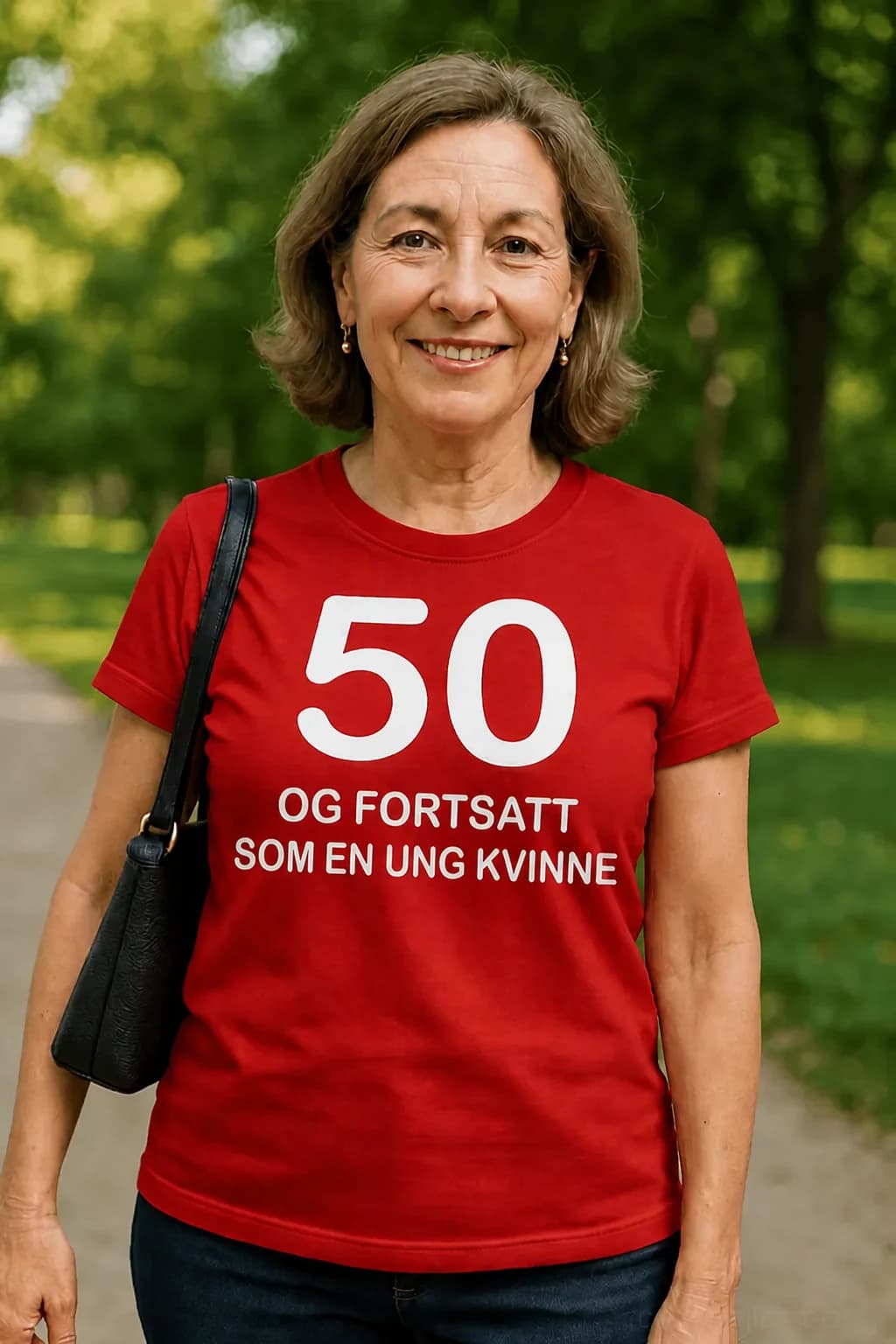 T-skjorte 50 år «Fortsatt som en ung kvinne»