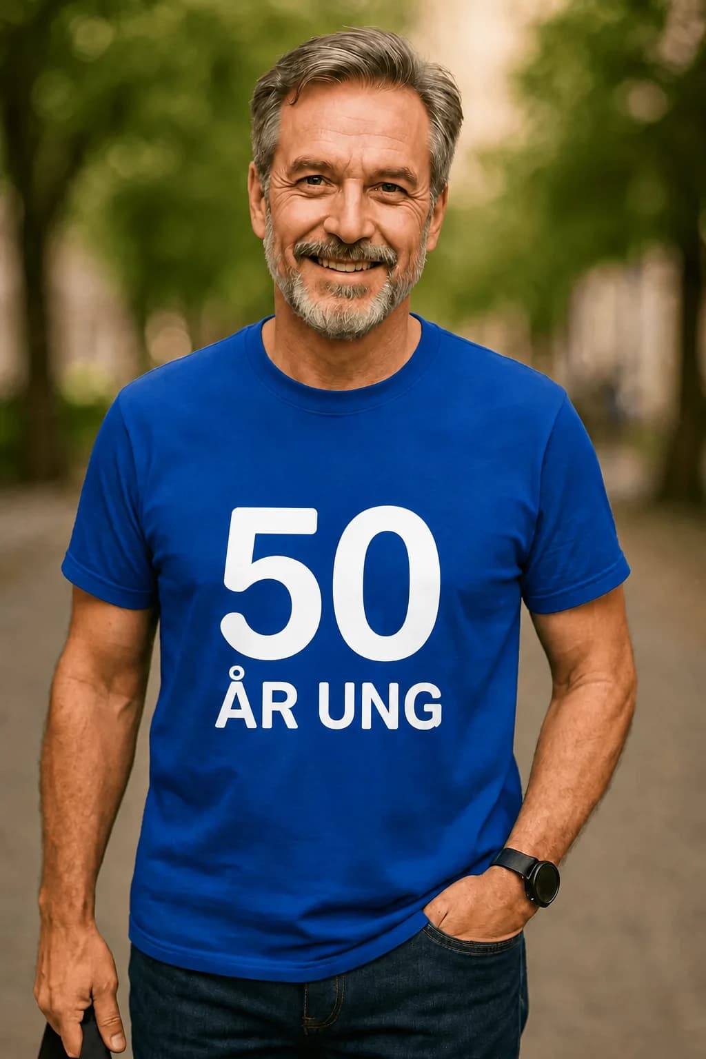 T-skjorte til 50-årsdagen «50 år ung»