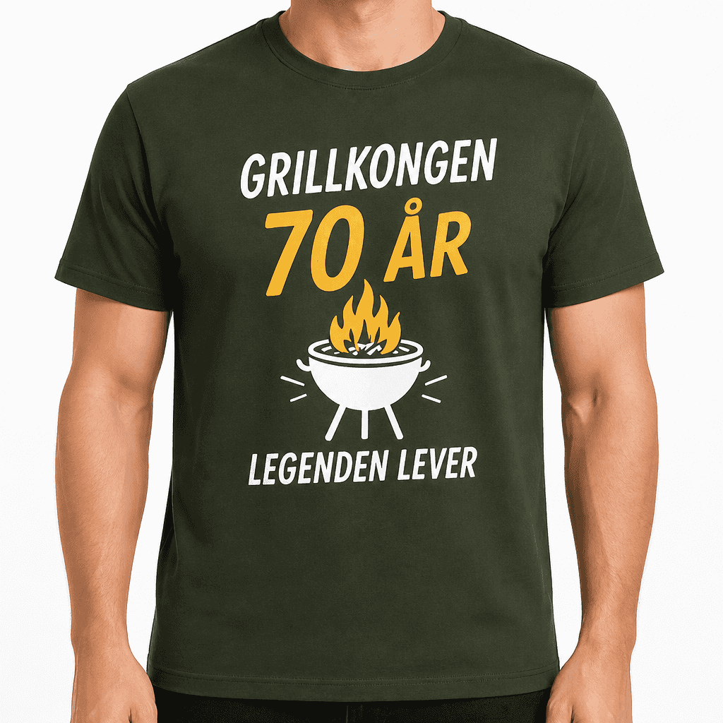 T-skjorte til 70-årsdag – Grillkongen 70 år legenden lever