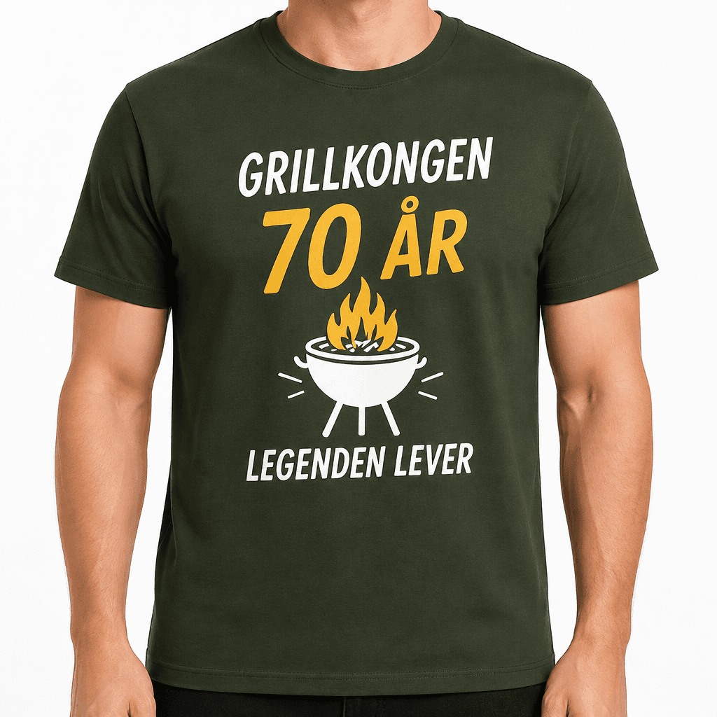 T-skjorte til 70-årsdag – Grillkongen 70 år legenden lever