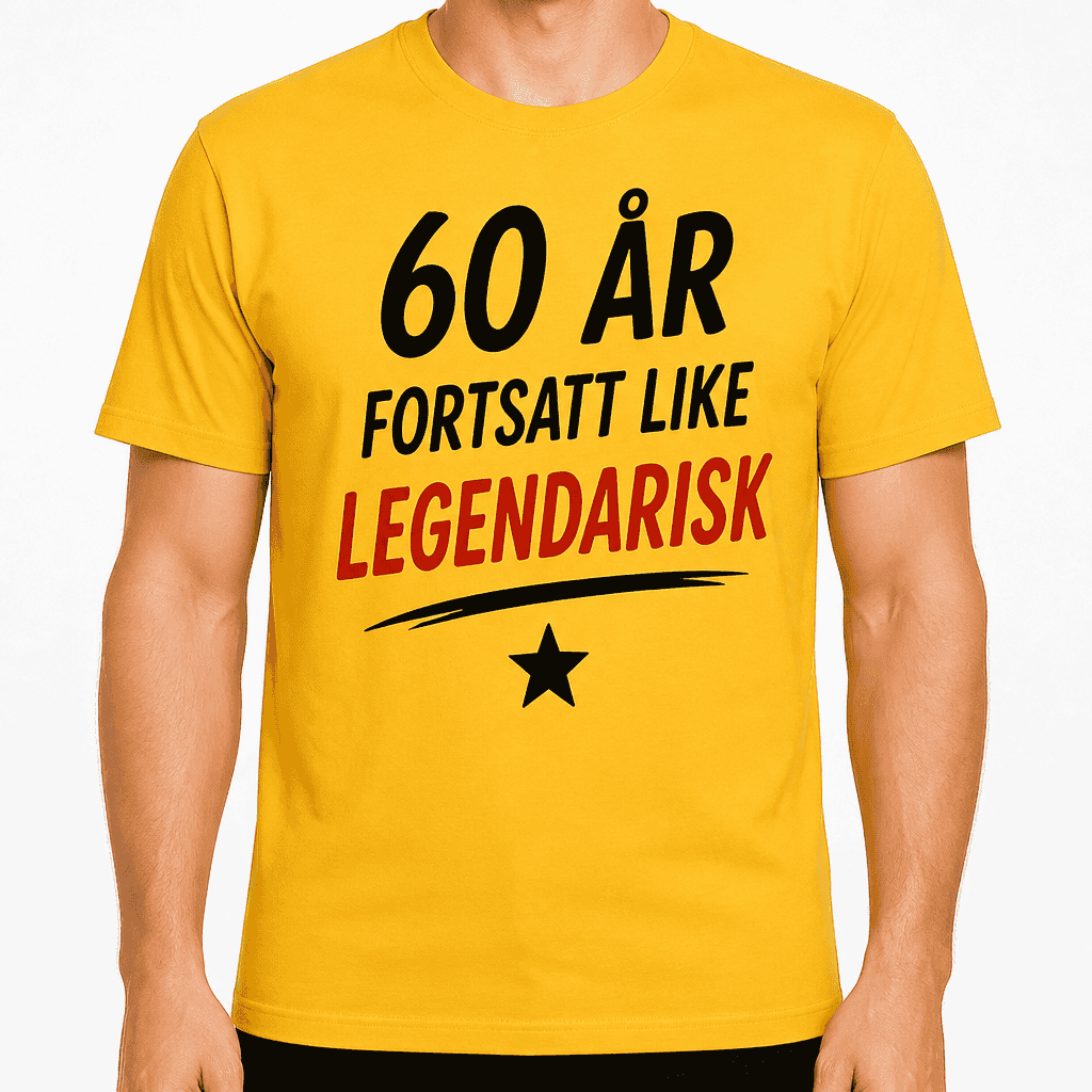 T-skjorte til 60-årsdag – 60 år fortsatt like legendarisk
