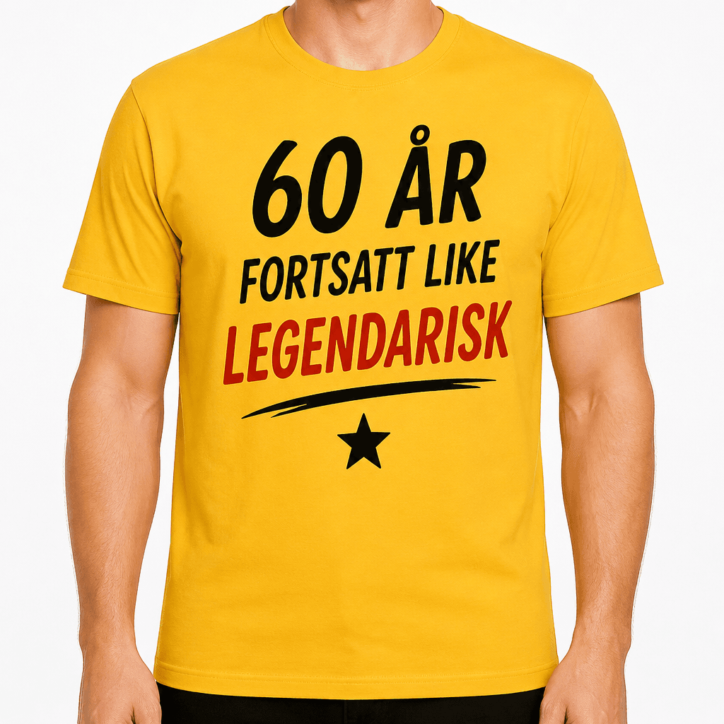 T-skjorte til 60-årsdag – 60 år fortsatt like legendarisk