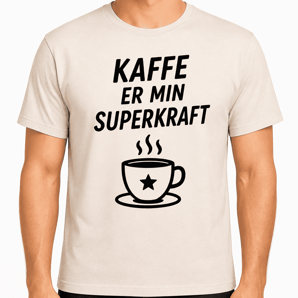 T-skjorte til 60-årsdag – Kaffe er min superkraft