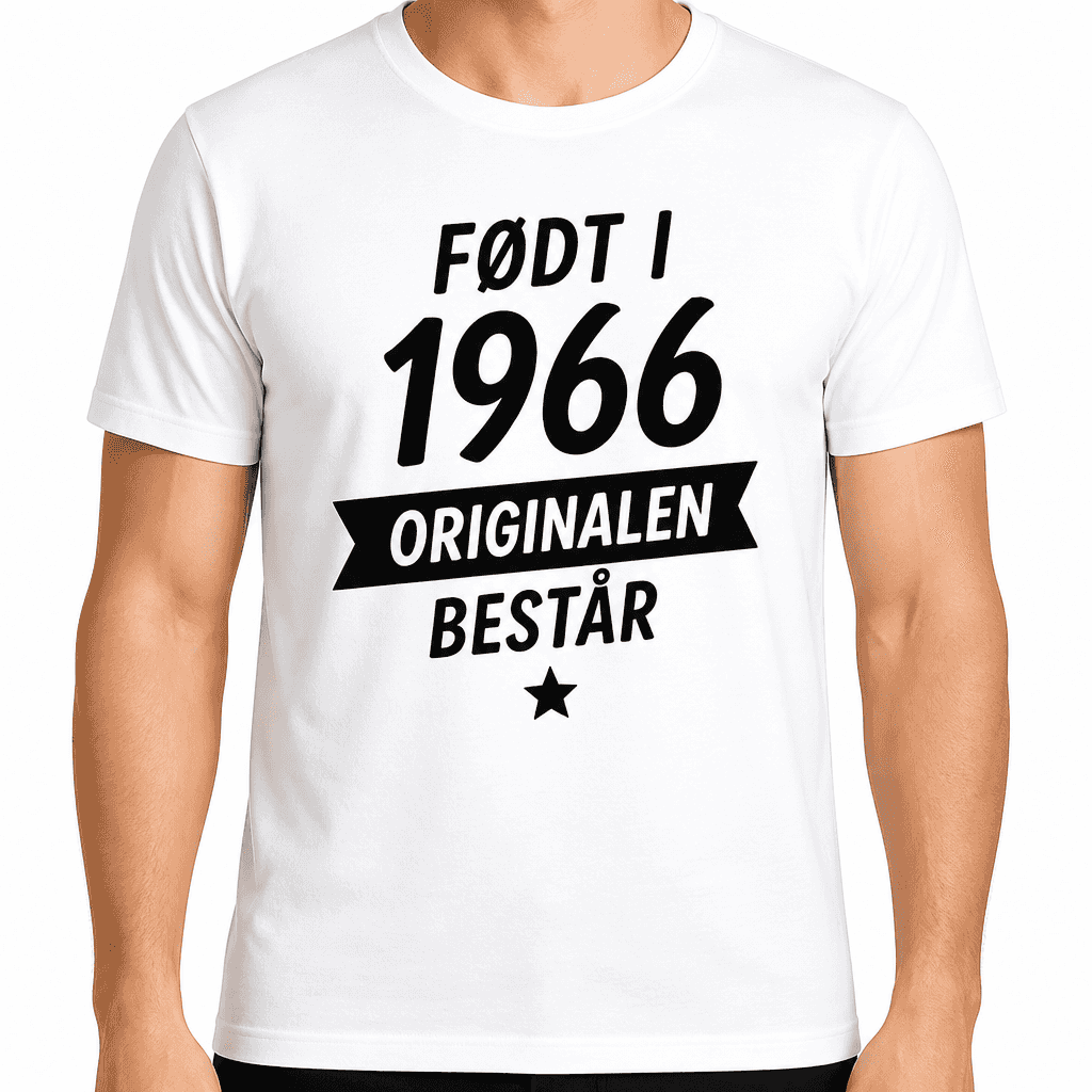 T-skjorte til 60-årsdag – Født i 1966 originalen består