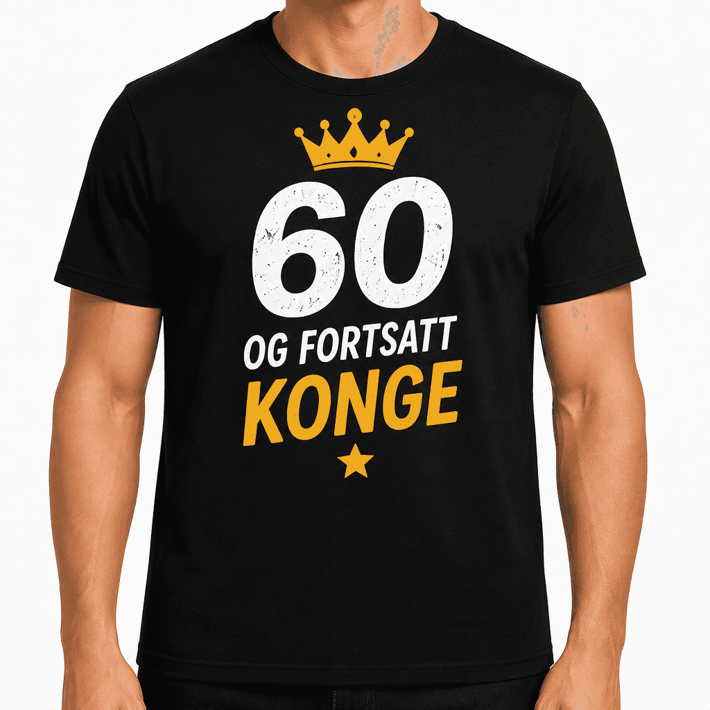 T-skjorte til 60-årsdag – 60 og fortsatt konge