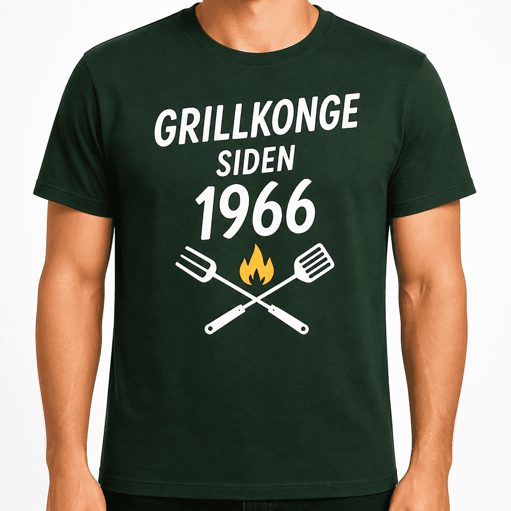 T-skjorte til 60-årsdag – Grillkonge siden 1966
