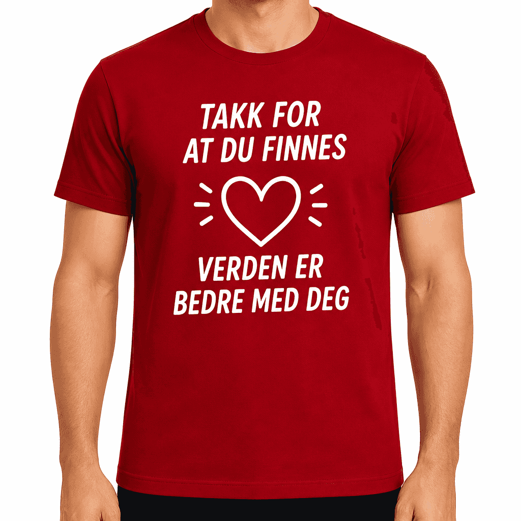 T-skjorte til 60-årsdag – Takk for at du finnes verden er bedre med deg