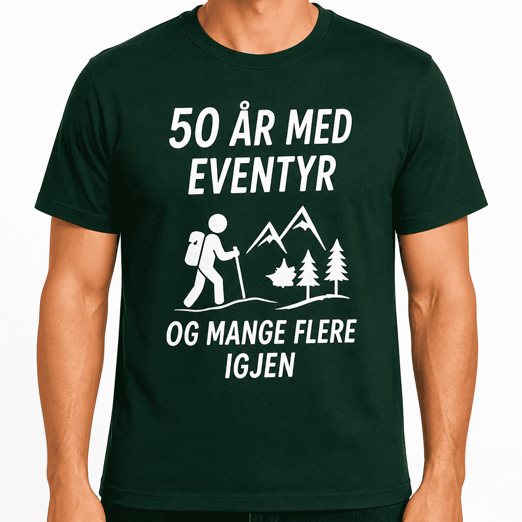 T-skjorte til 50-årsdag – 50 år med eventyr og mange flere igjen
