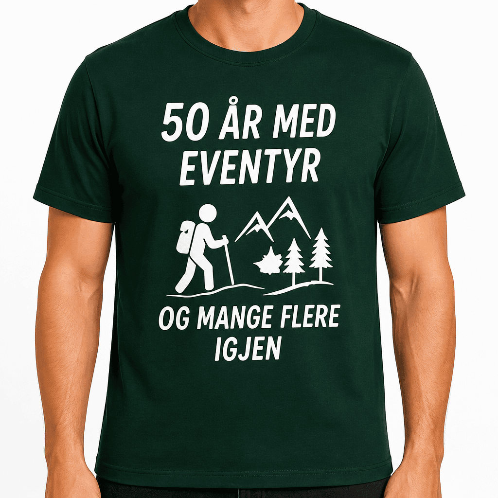 T-skjorte til 50-årsdag – 50 år med eventyr og mange flere igjen