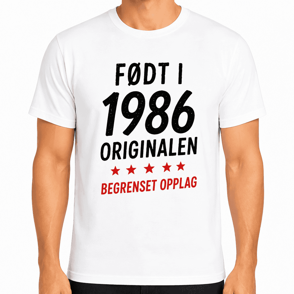 T-skjorte til 40-årsdag – Født i 1986 originalen begrenset opplag