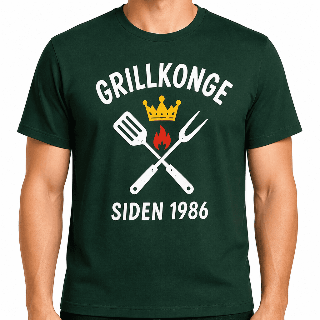 T-skjorte til 40-årsdag – Grillkonge siden 1986