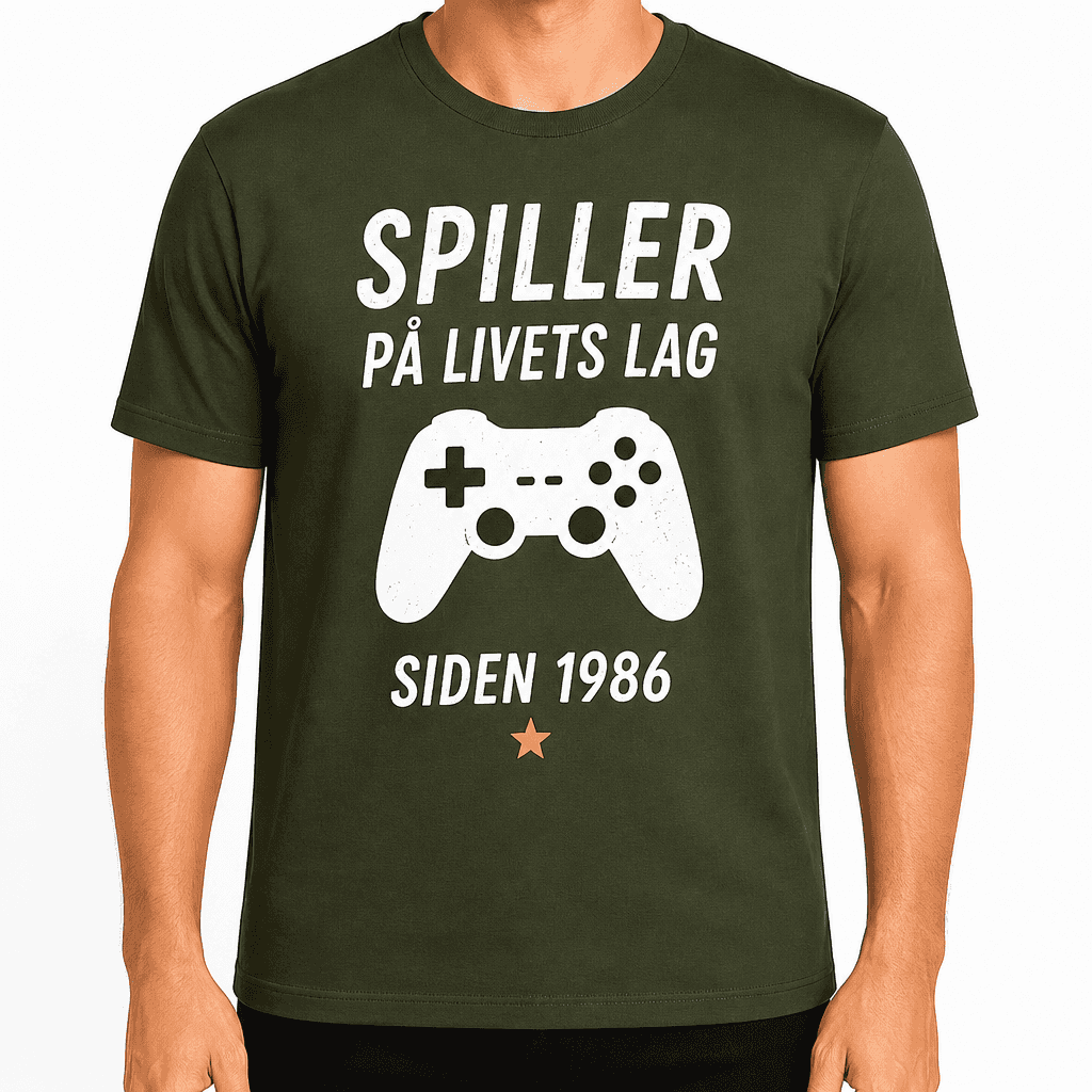 T-skjorte til 40-årsdag – Spiller på livets lag siden 1986