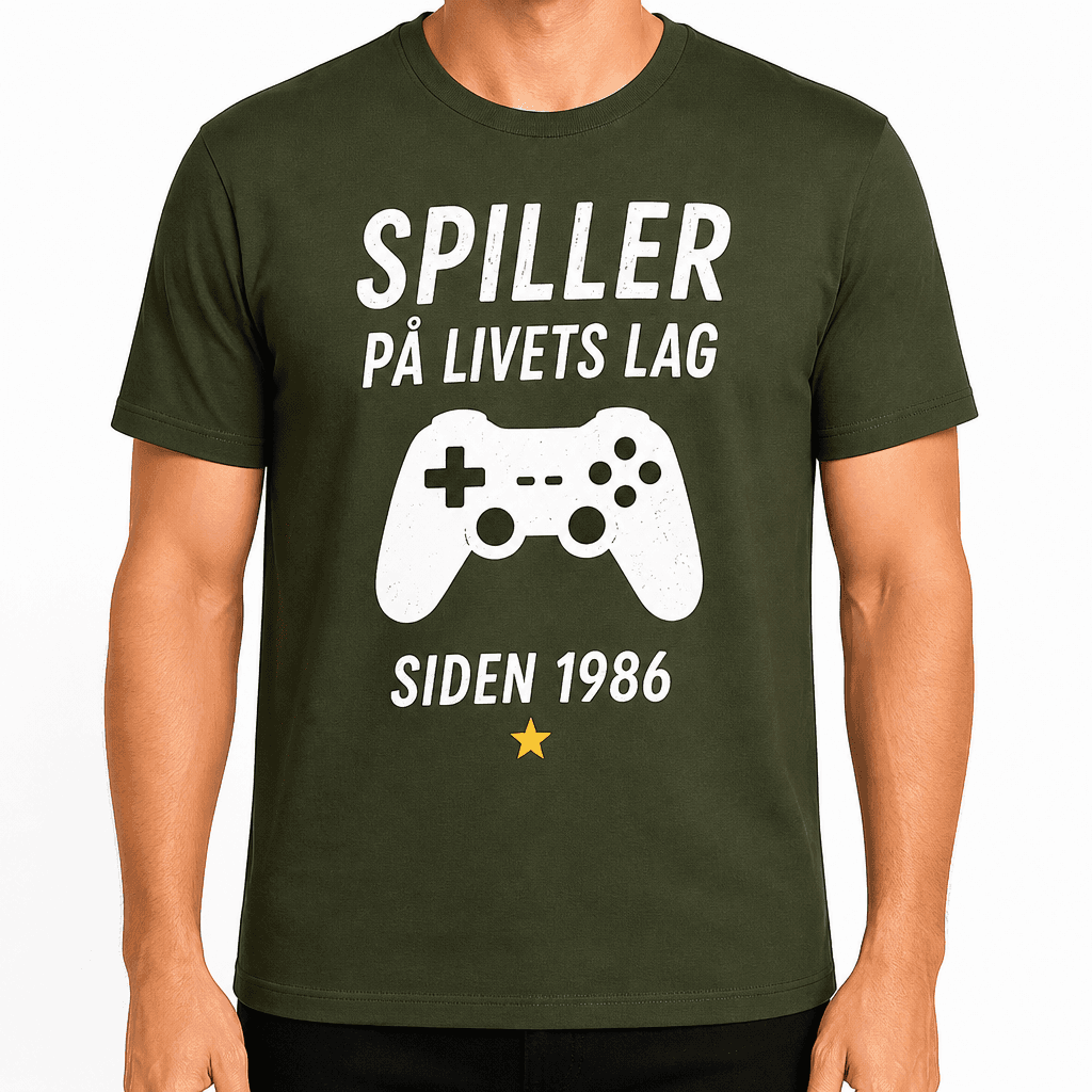 T-skjorte til 40-årsdag – Spiller på livets lag siden 1986