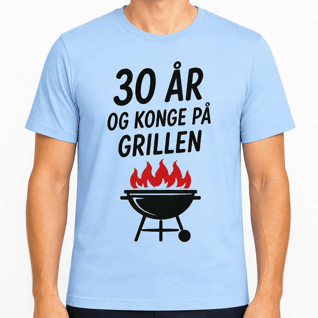 T-skjorte til 30-årsdag – 30 år og konge på grillen