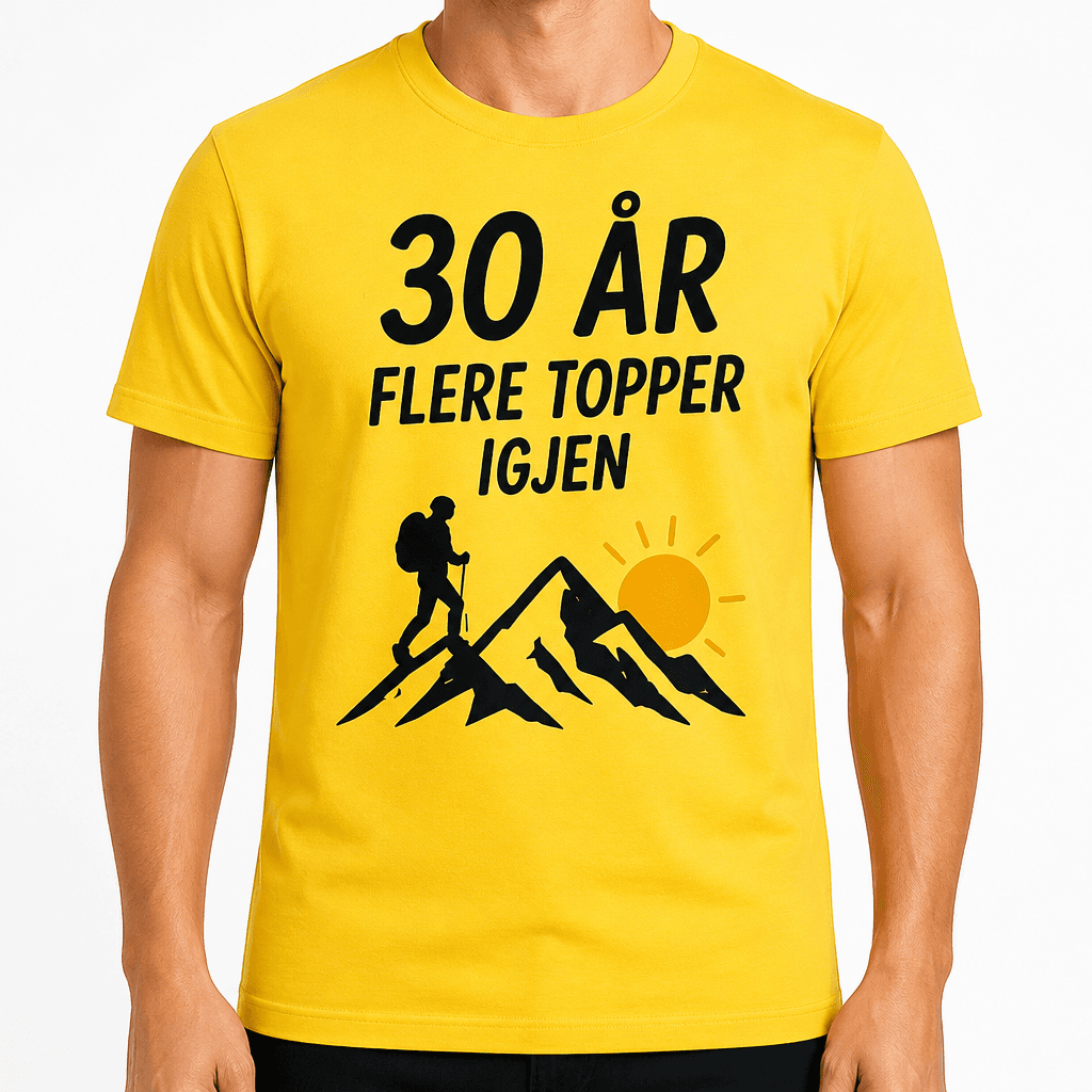 T-skjorte til 30-årsdag – 30 år flere topper igjen