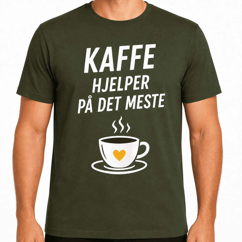 T-skjorte til 20-årsdag – Kaffe hjelper på det meste