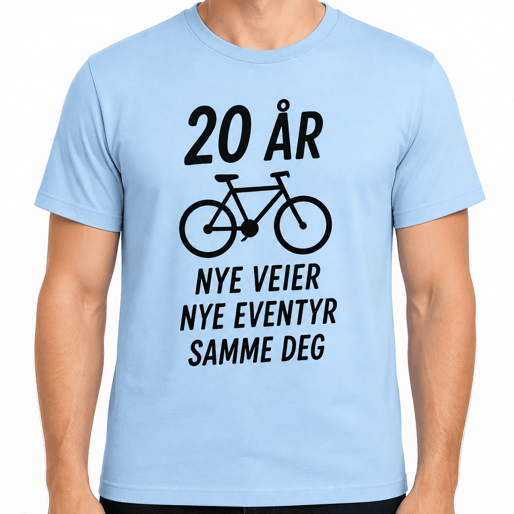 T-skjorte til 20-årsdag – 20 år nye veier nye eventyr samme deg