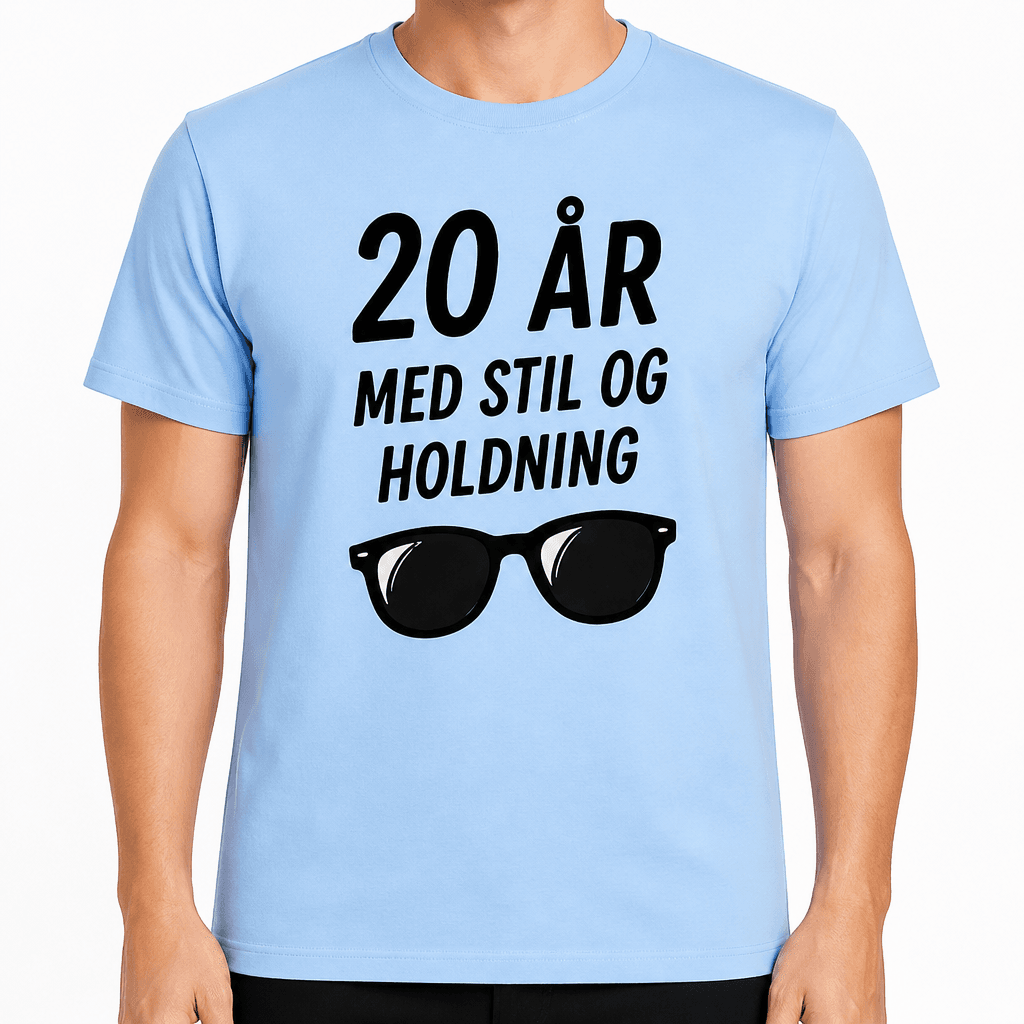 T-skjorte til 20-årsdag – 20 år med stil og holdning