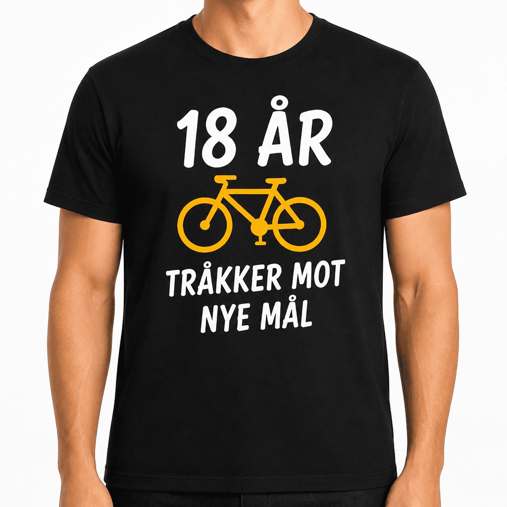 T-skjorte til 18-årsdag – 18 år tråkker mot nye mål