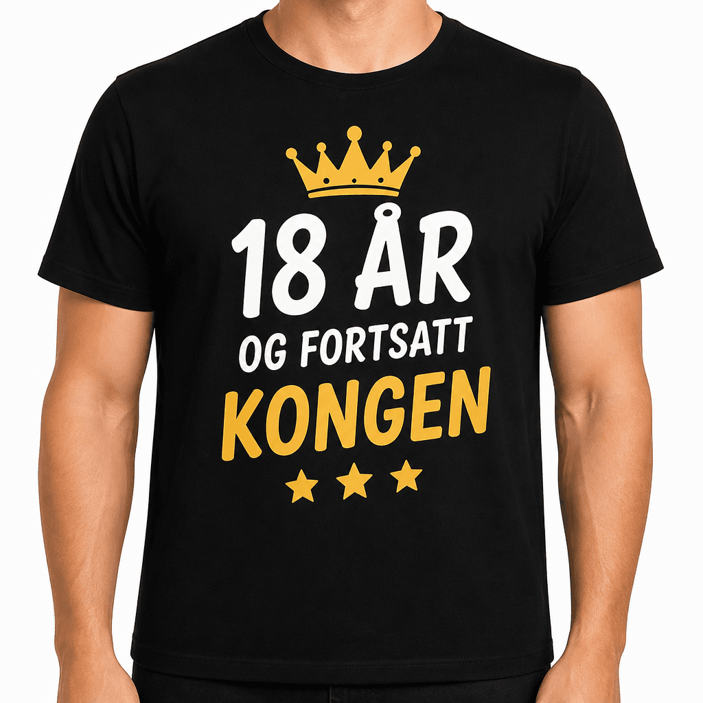 T-skjorte til 18-årsdag – 18 år og fortsatt kongen