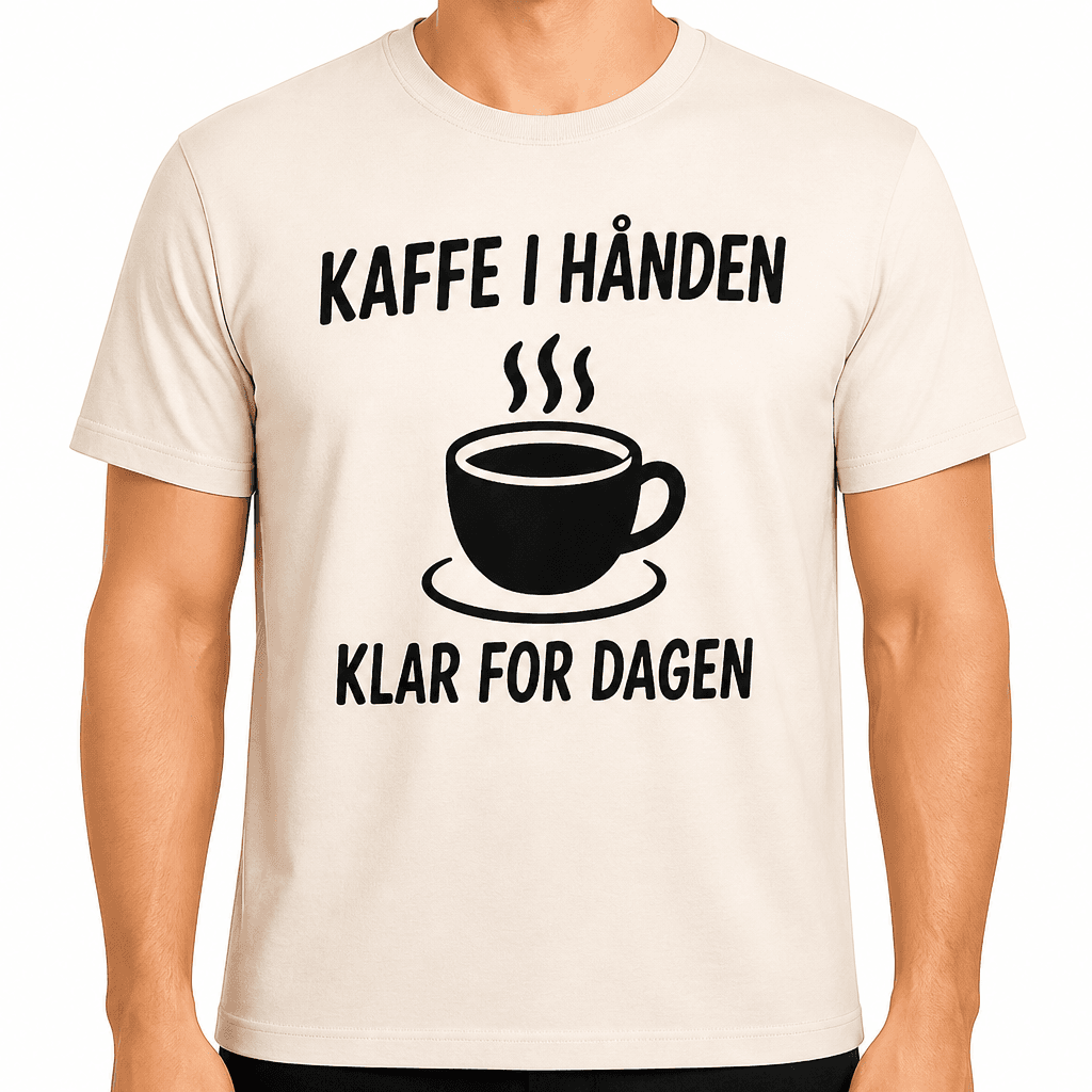 T-skjorte til 18-årsdag – Kaffe i hånden klar for dagen