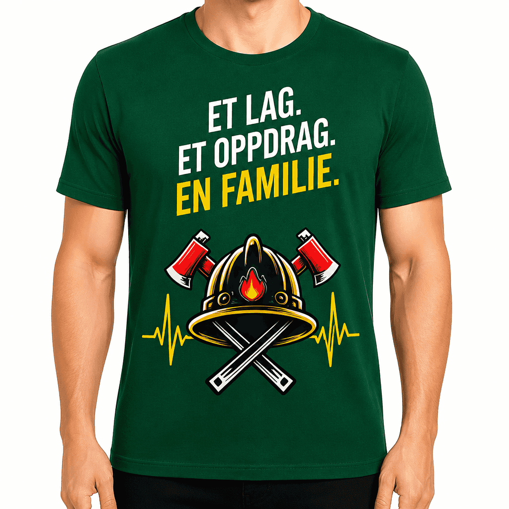 Brannmann T-skjorte â Et lag. Et oppdrag. En familie.