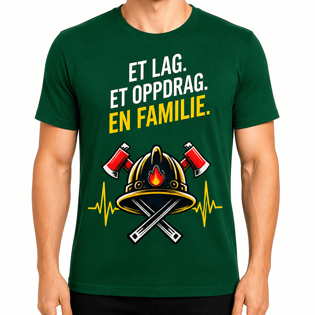 Brannmann T-skjorte – Et lag. Et oppdrag. En familie.