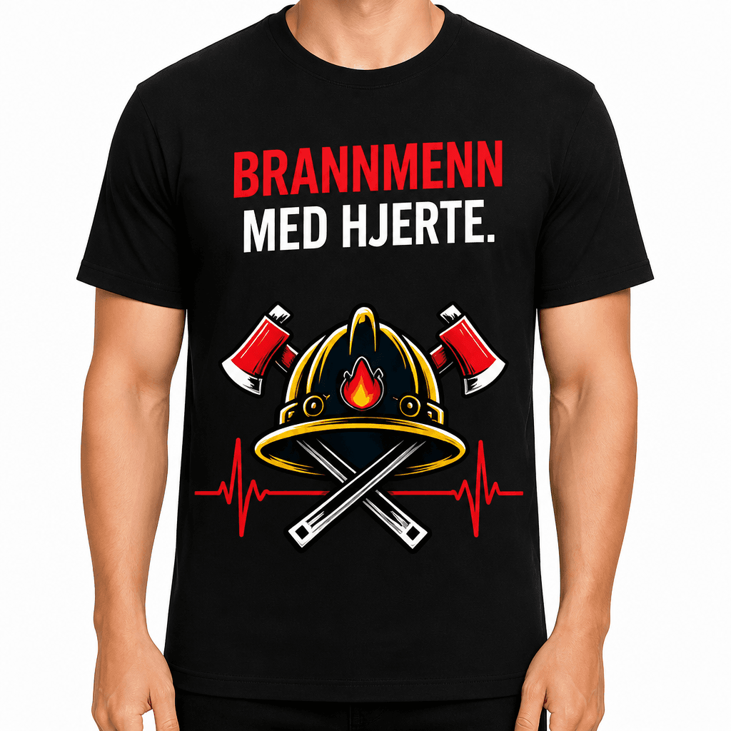 Brannmann T-skjorte – Brannmenn med hjerte.