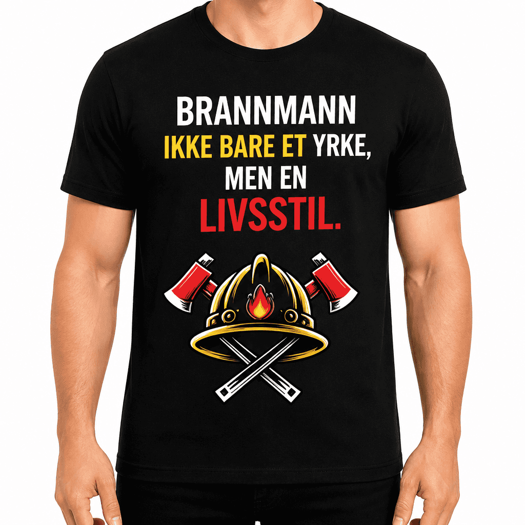 Brannmann T-skjorte â Brannmann ikke bare et yrke, men en livsstil.
