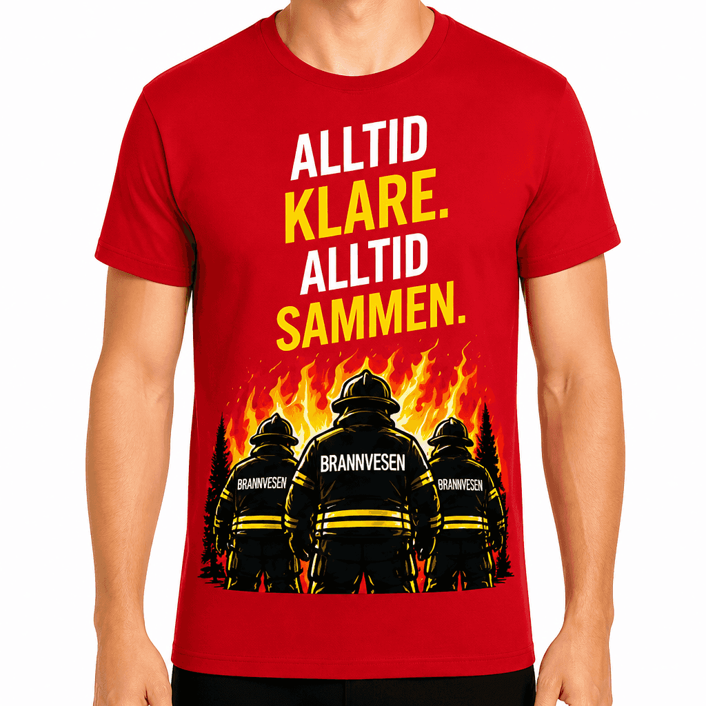 Brannmann T-skjorte â Alltid klare. Alltid sammen.