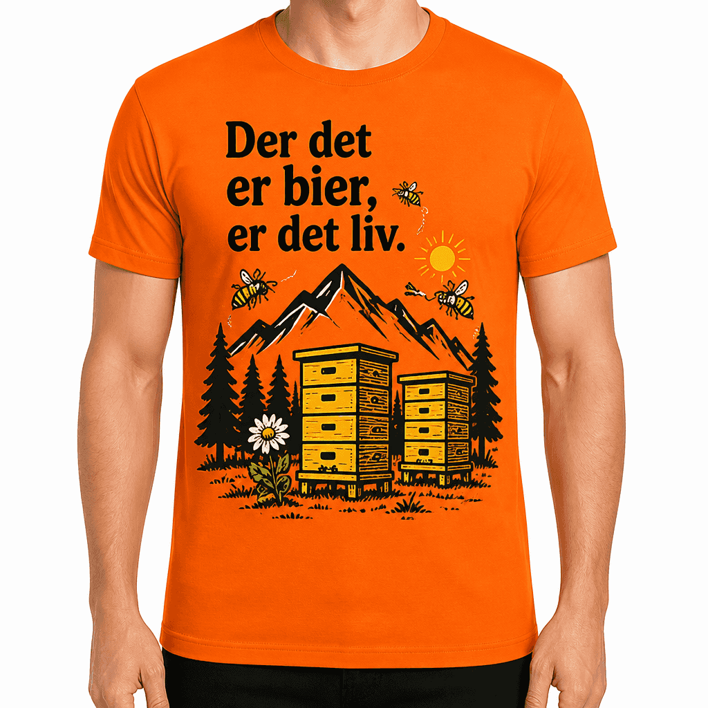 Birøkter-T-skjorte – Der det er bier, er det liv.