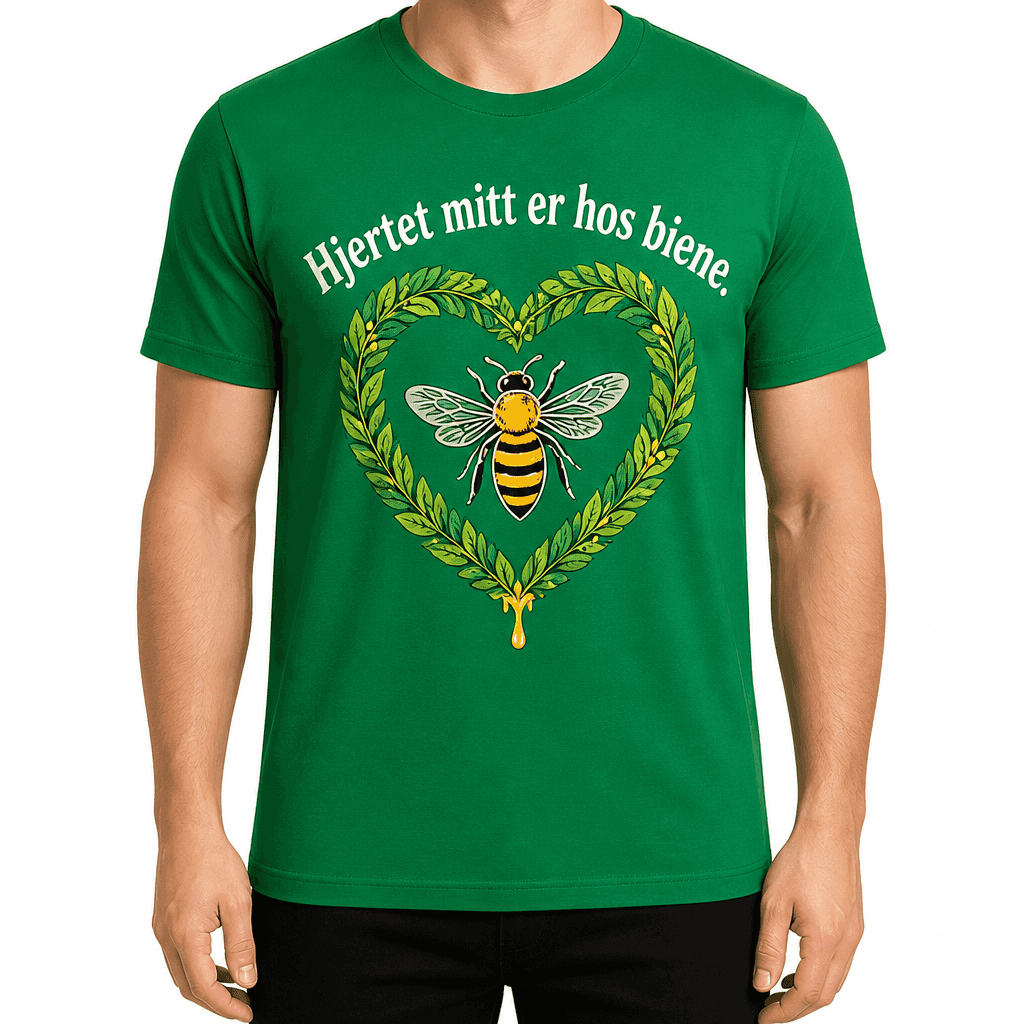 Birøkter-T-skjorte – Hjertet mitt er hos biene.