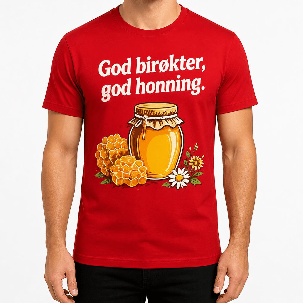 Birøkter-T-skjorte – God birøkter, god honning.