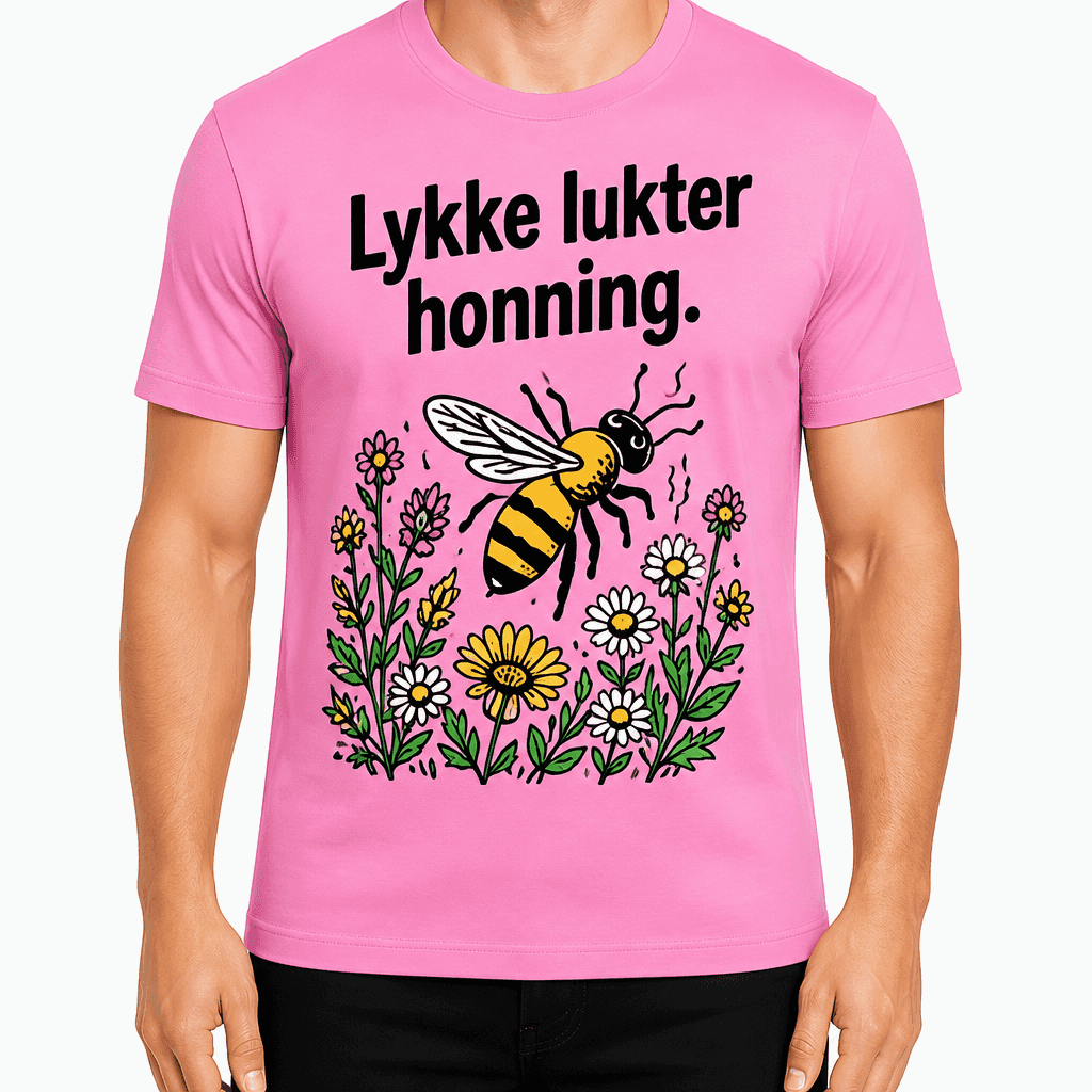 Birøkter-T-skjorte – Lykke lukter honning.
