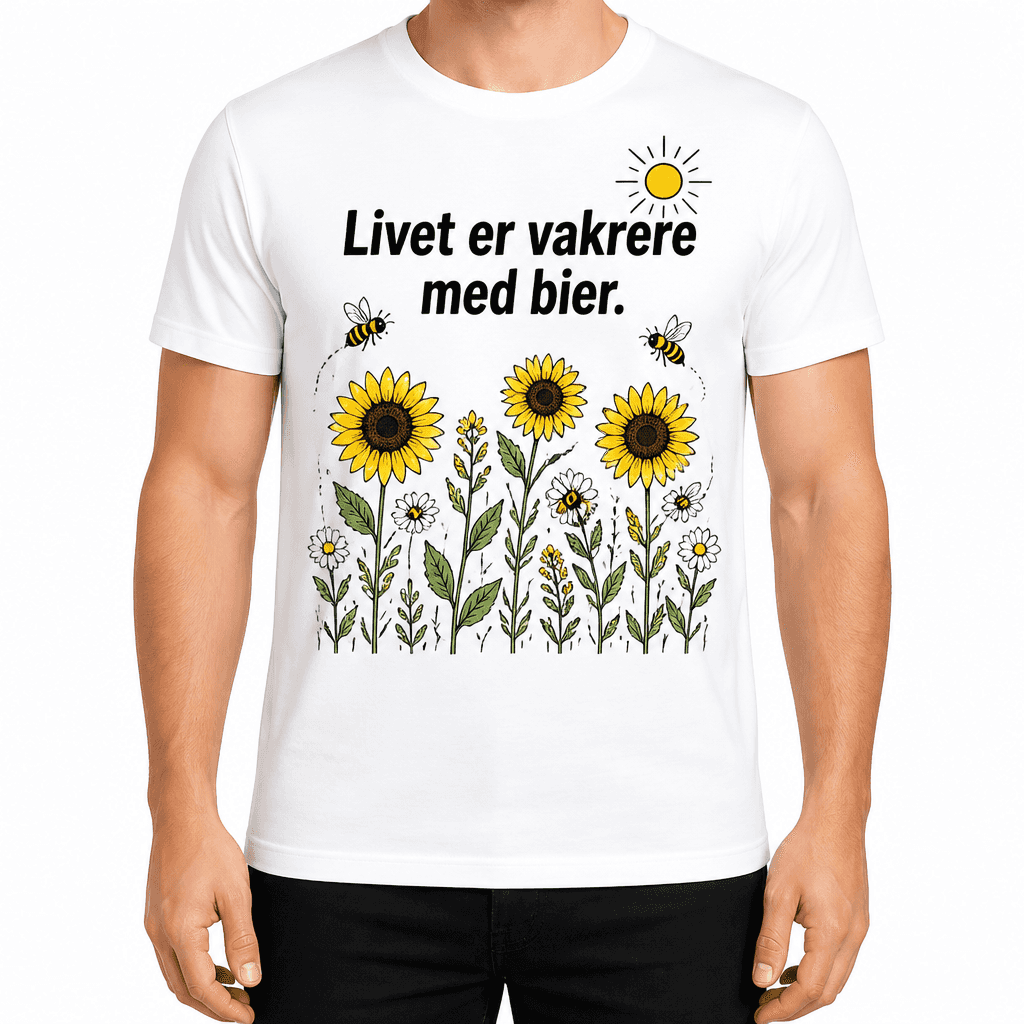 Birøkter-T-skjorte – Livet er vakrere med bier.