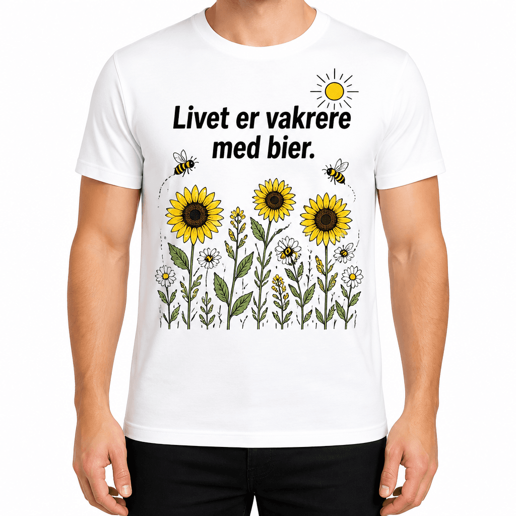Birøkter-T-skjorte – Livet er vakrere med bier.
