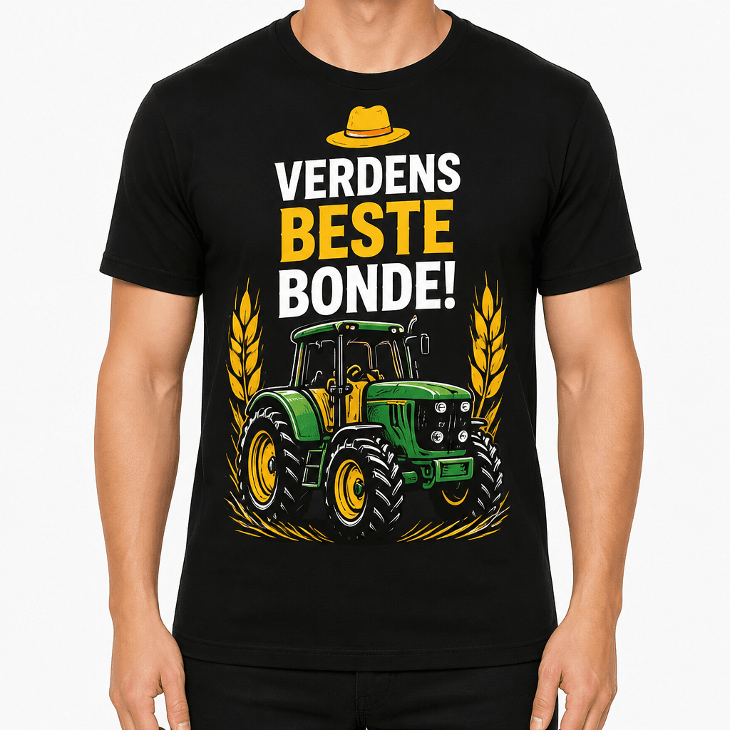 Bonde-T-skjorte – VERDENS BESTE BONDE!