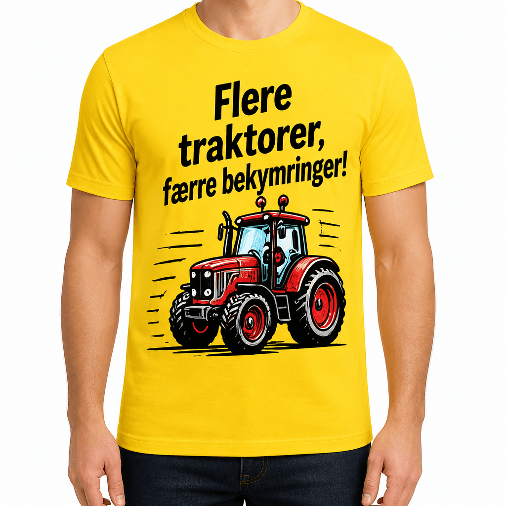 Bonde-T-skjorte – Flere traktorer, færre bekymringer!