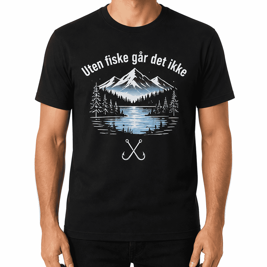 Fisker-T-skjorte – Uten fiske går det ikke