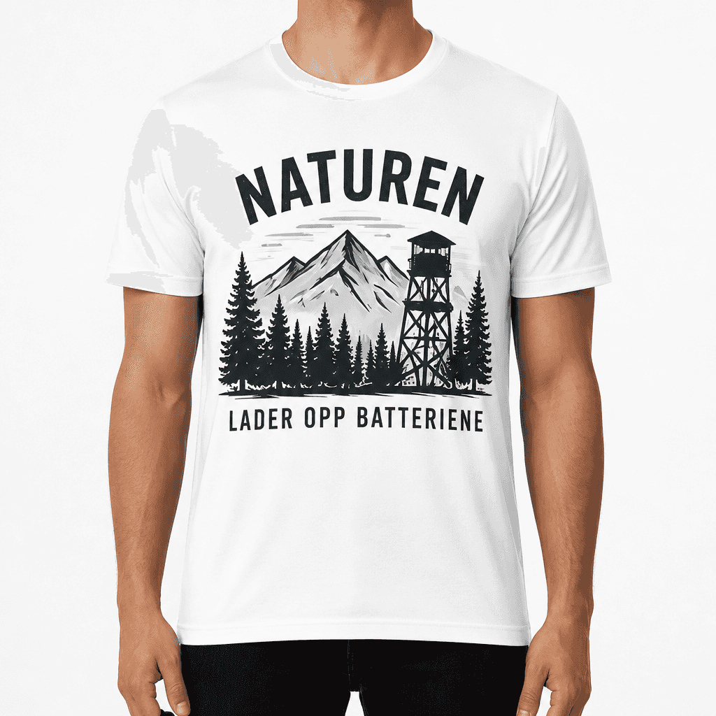 Jakt-T-skjorte – NATUREN LADER OPP BATTERIENE