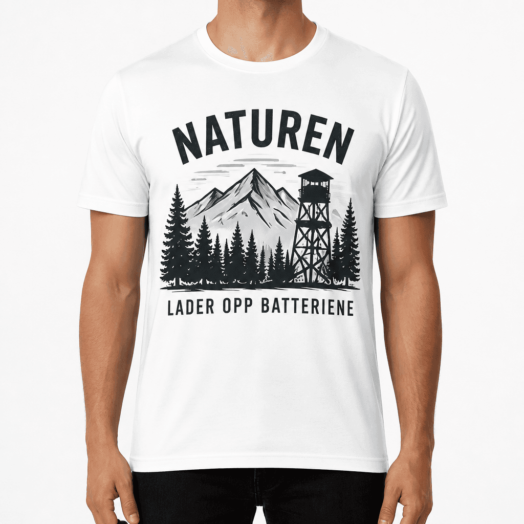 Jakt-T-skjorte – NATUREN LADER OPP BATTERIENE