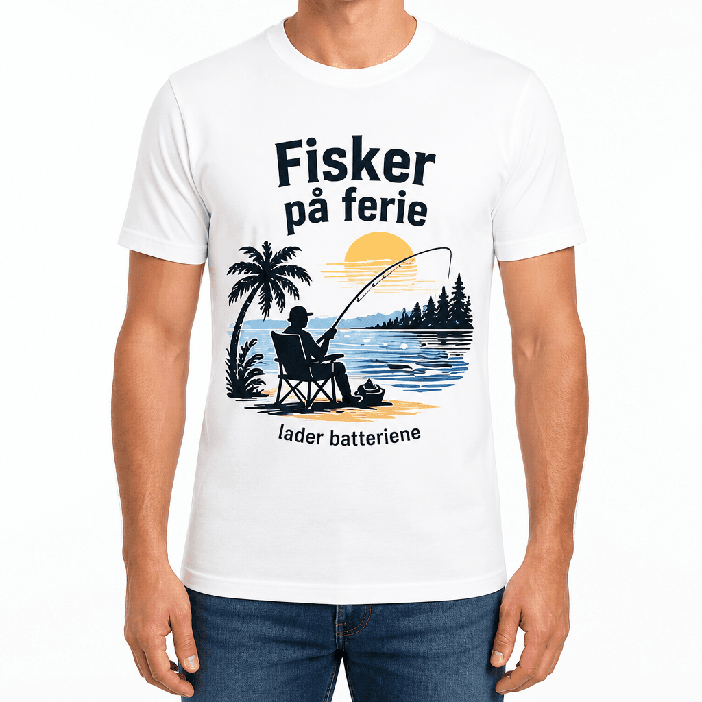 Fisker-T-skjorte – Fisker på ferie