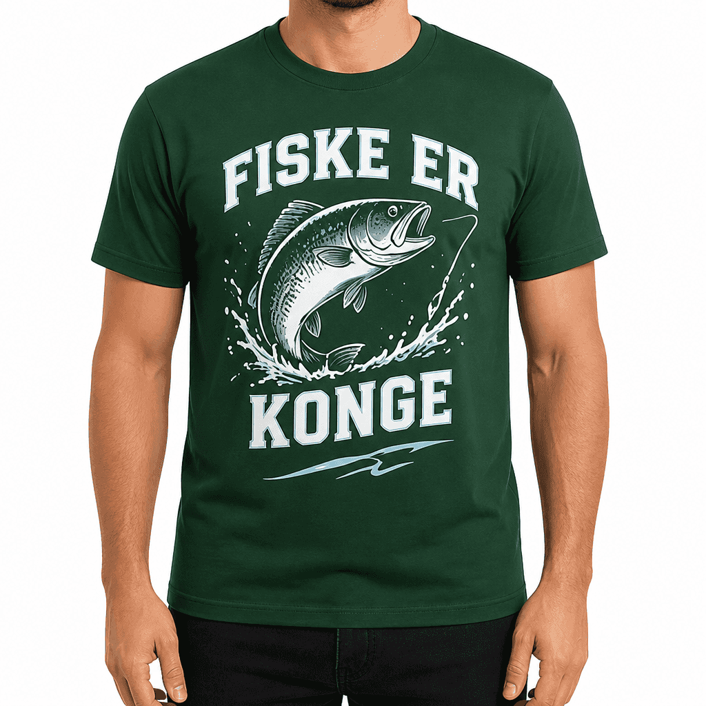 Fisker-T-skjorte – Fiske er konge