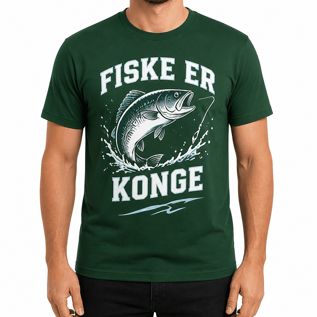 Fisker-T-skjorte – Fiske er konge
