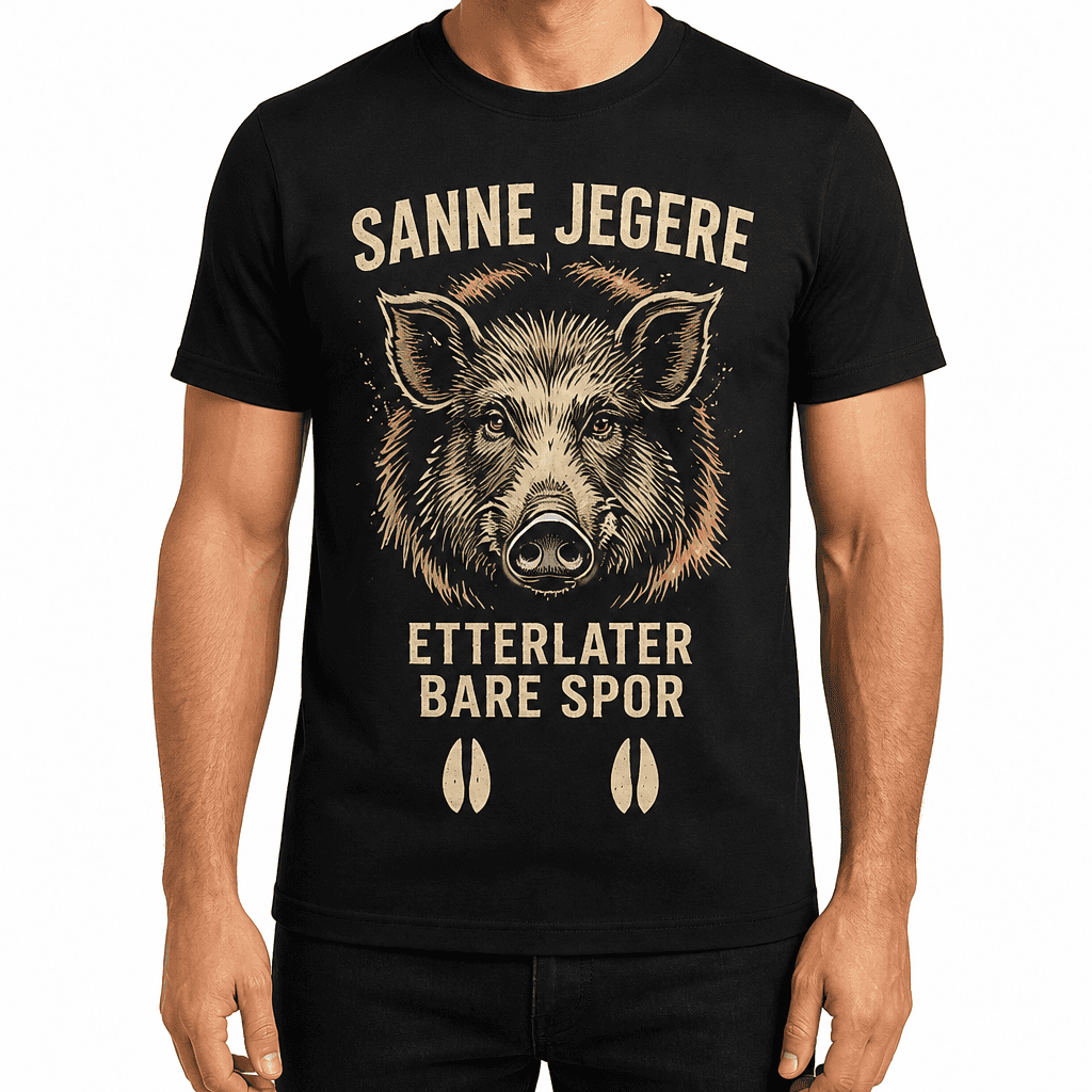 Jakt-T-skjorte – SANNE JEGERE ETTERLATER BARE SPOR