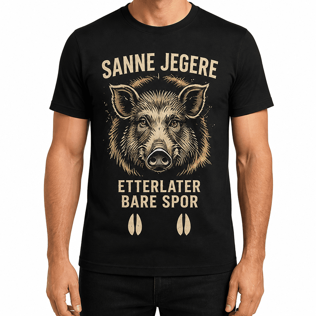 Jakt-T-skjorte – SANNE JEGERE ETTERLATER BARE SPOR