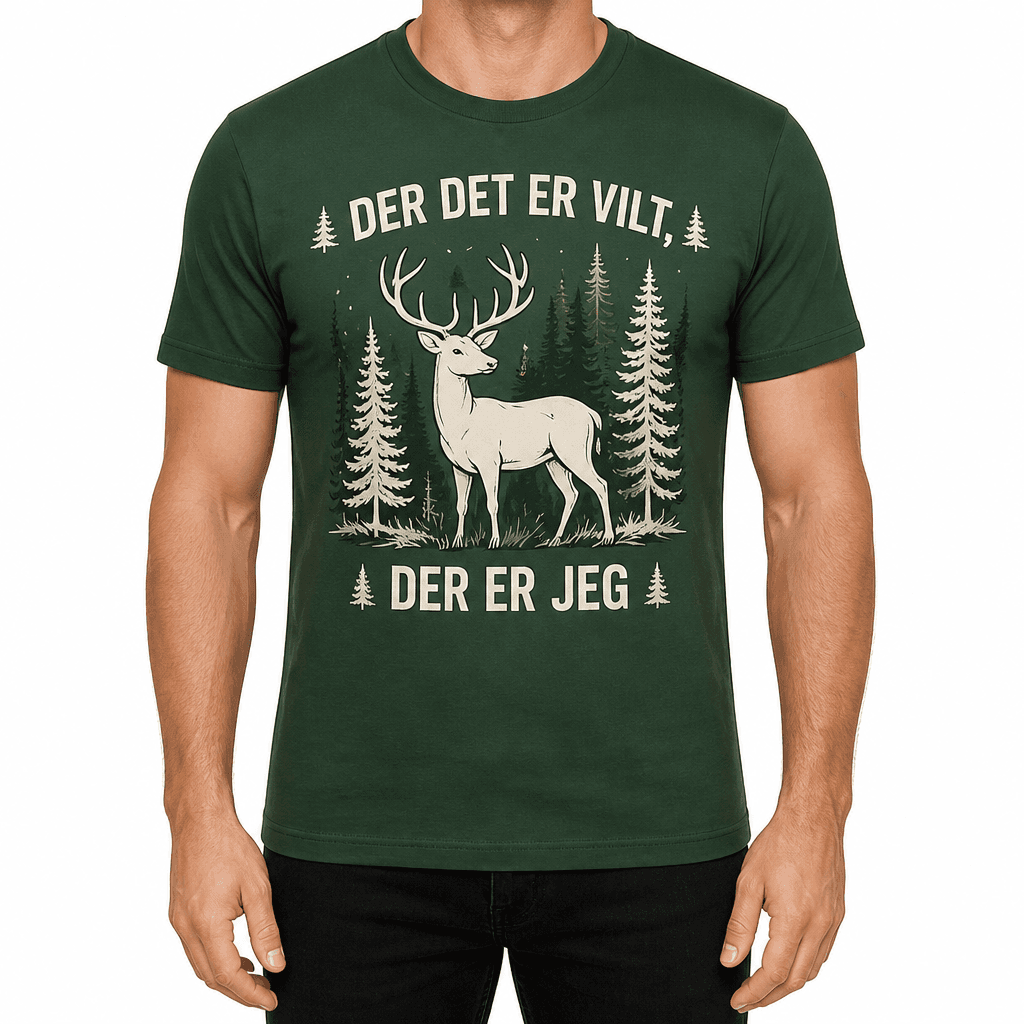 Jakt-T-skjorte – DER DET ER VILT, DER ER JEG