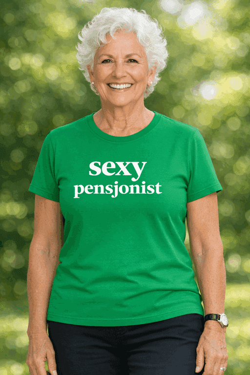 Morsom t-skjorte «SEXY pensjonist»